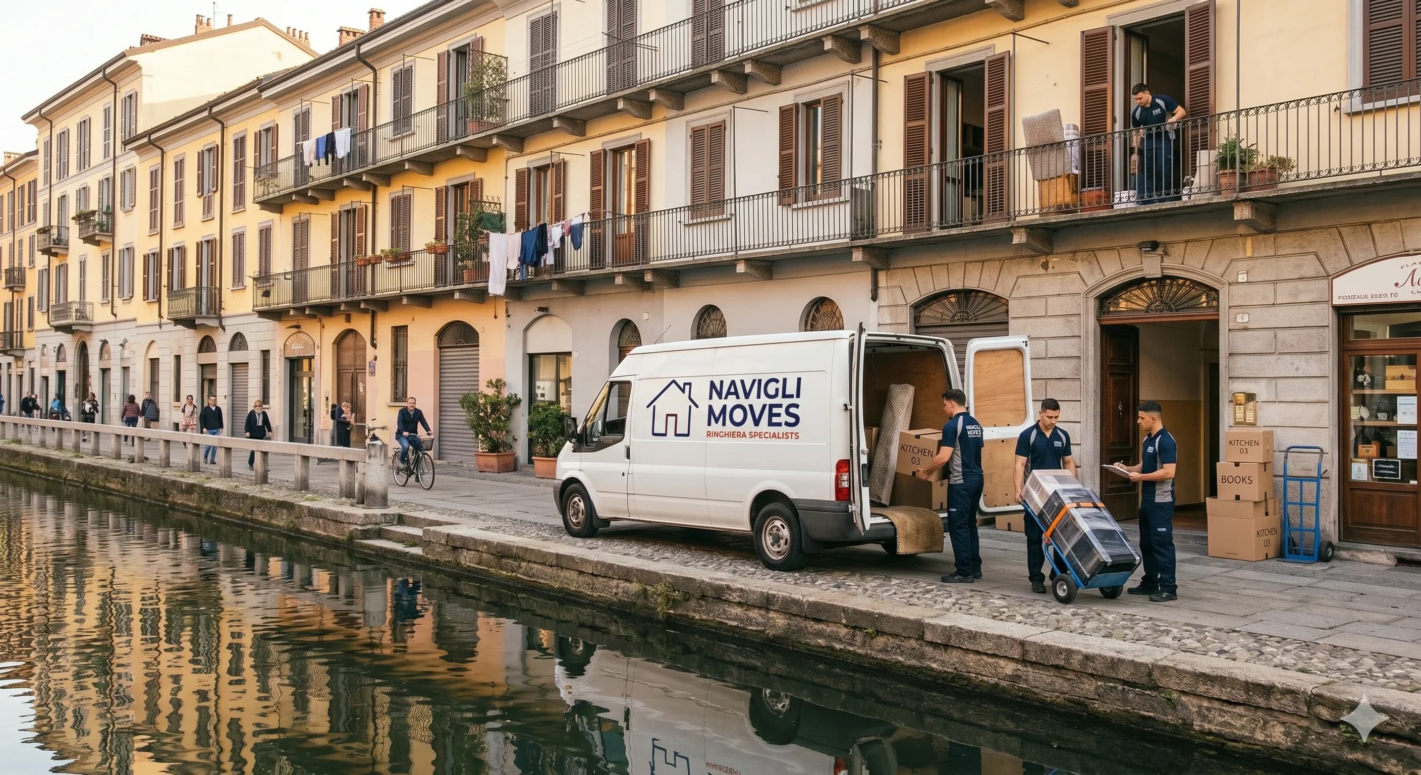 Sgombero di un appartamento nella zona dei Navigli a Milano